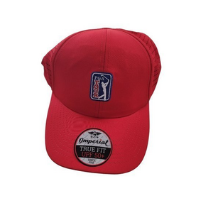Imperial Mens Adjustable PGA‎ Tour Golf Red Hat